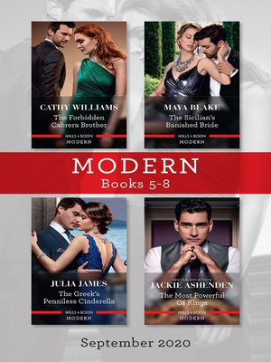 cover image of Modern Box Set 5-8 Sept 2020/The Forbidden Cabrera Brother/The Sicilian's Banished Bride/The Greek's Penniless Cinderella/The Most Pow